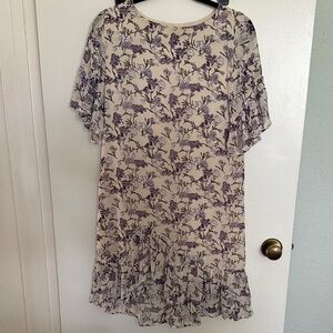 Vici Cream and Purple Floral Dress